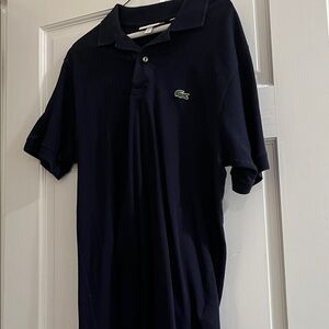 Lacoste Dark Blue Polo with Green Logo